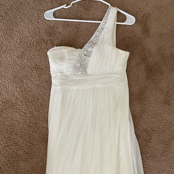 white grecian style dress